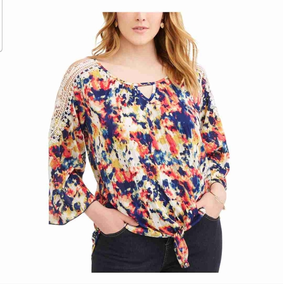 NEW WOMEN'S 3/4 SLEEVE TOP SIZE MEDIUM NEW YORK LAUNDRY - Picture 1 of 5